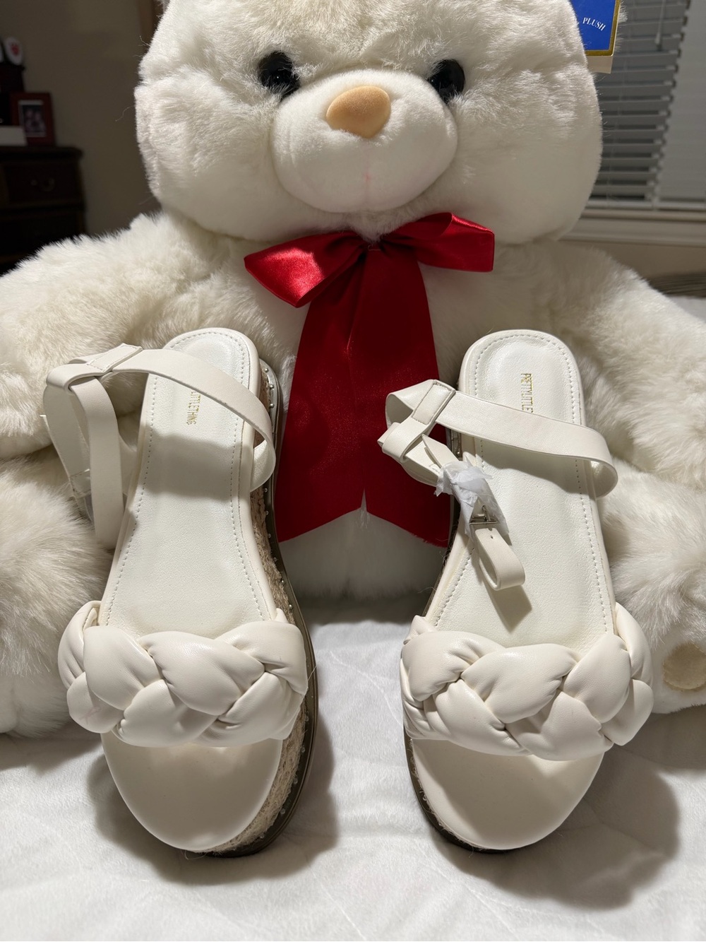 NEW! Pretty Little Thing Braided Ankle-Strap Sandals size 7 or 38 euro